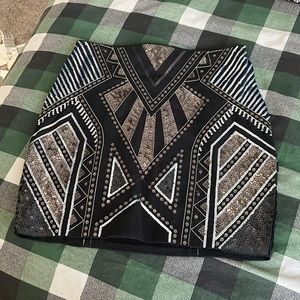 Express sequin mini skirt